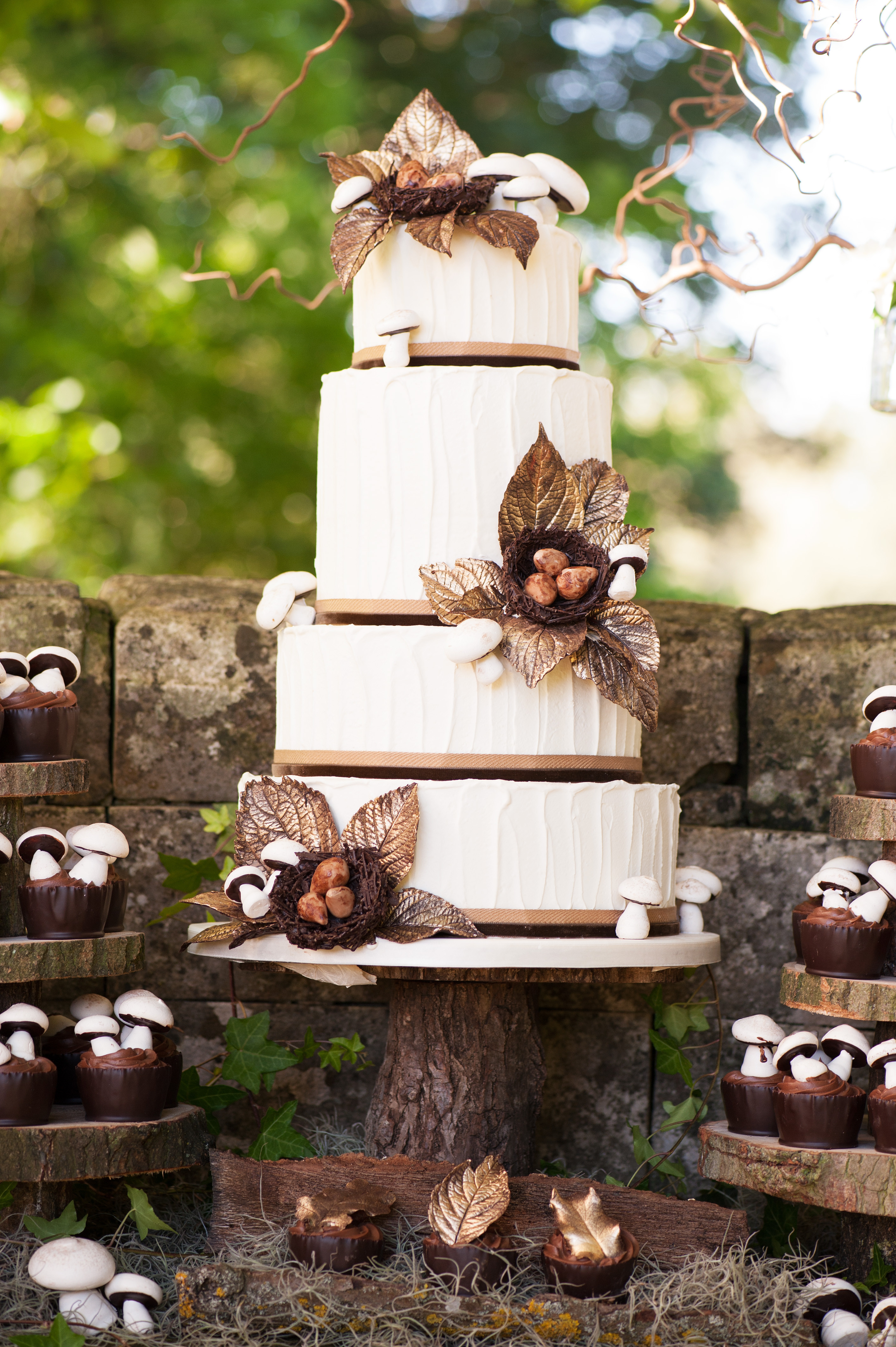 Rustic Themed Wedding Cakes
 Woodland Themed Wedding Cake Rustic Wedding Chic