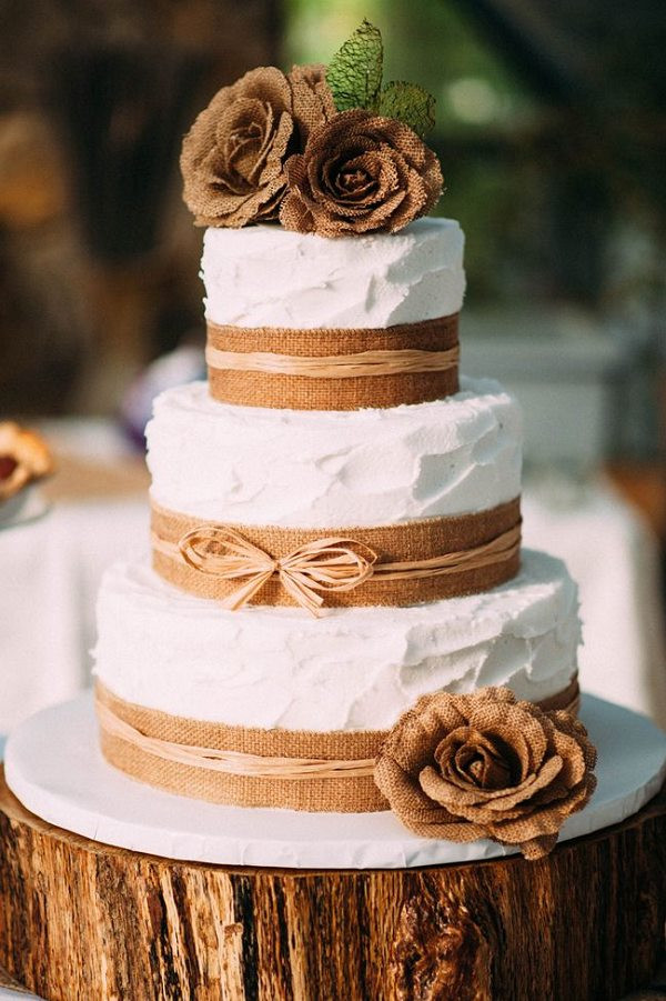 Rustic Wedding Cakes Pictures
 30 Burlap Wedding Cakes for Rustic Country Weddings