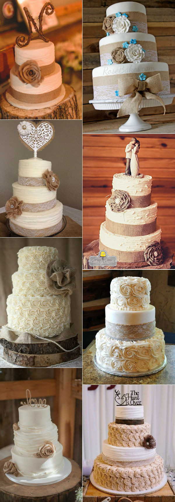 Rustic Wedding Cakes With Burlap
 32 Amazing Wedding Cakes Perfect For Fall