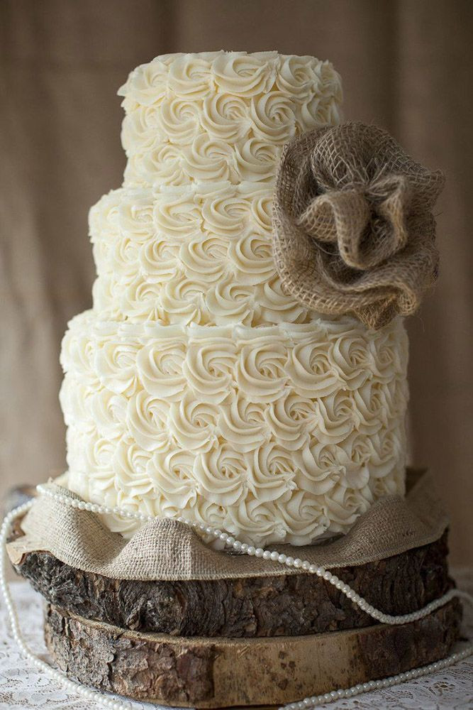 Rustic Wedding Cakes With Burlap
 30 Rustic Wedding Cakes For The Perfect Country Reception