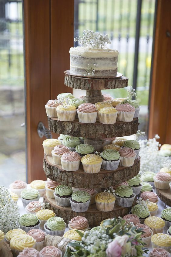 Rustic Wedding Cakes With Cupcakes
 25 Amazing Rustic Wedding Cupcakes & Stands