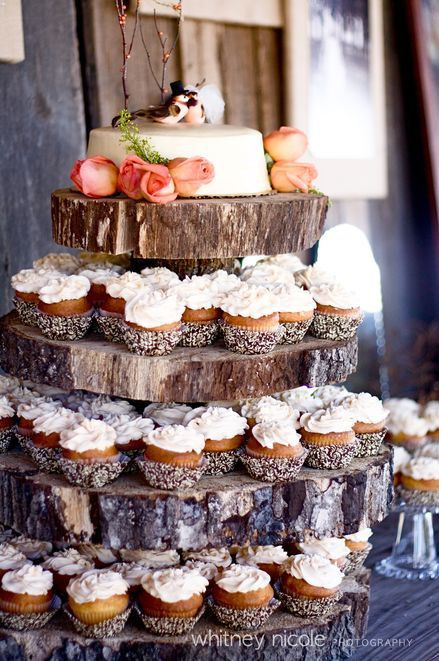 Rustic Wedding Cakes with Cupcakes 20 Ideas for Rustic theme