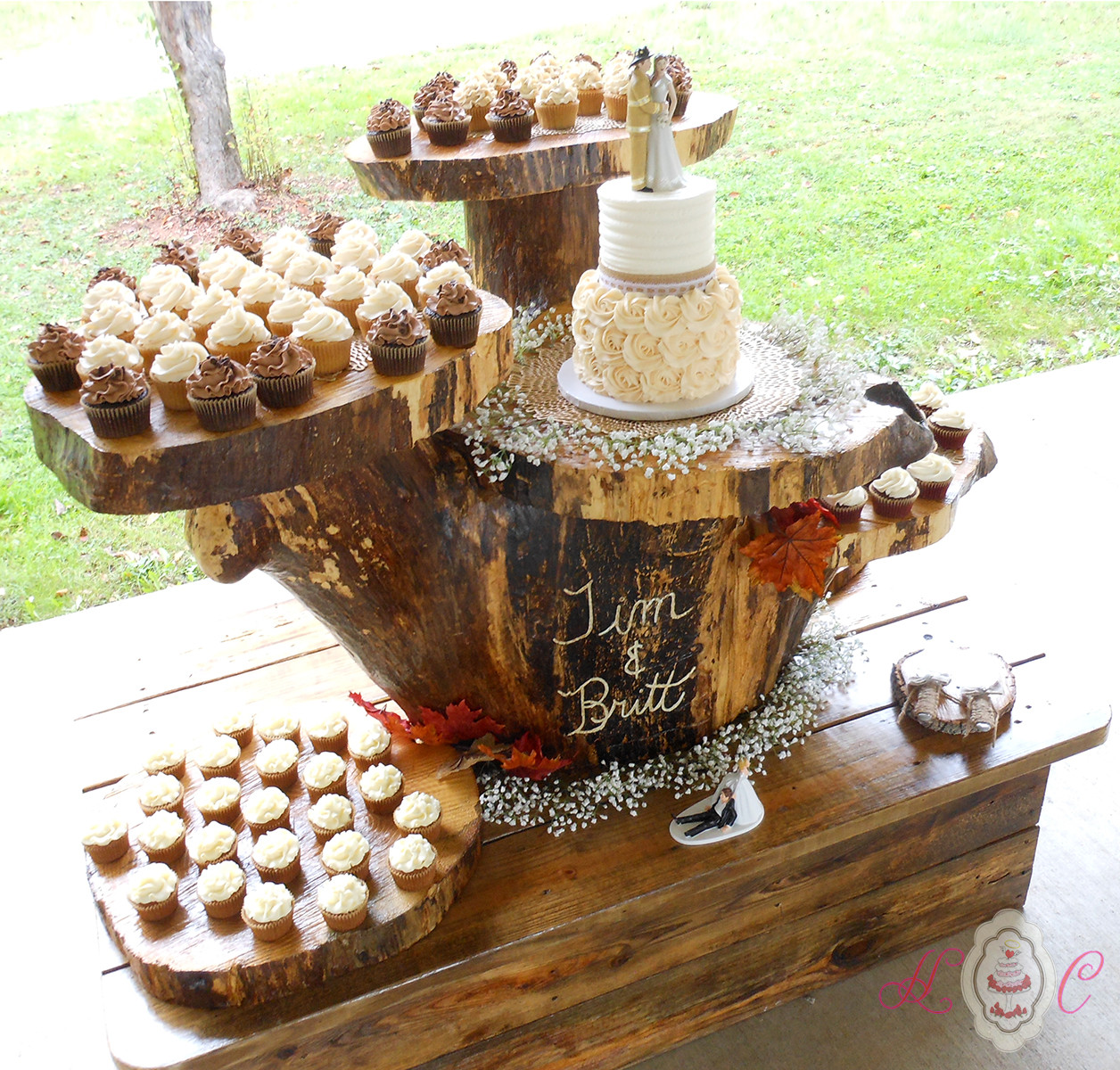 Rustic Wedding Cakes With Cupcakes
 Wedding Cakes in Marietta Parkersburg & More Heavenly