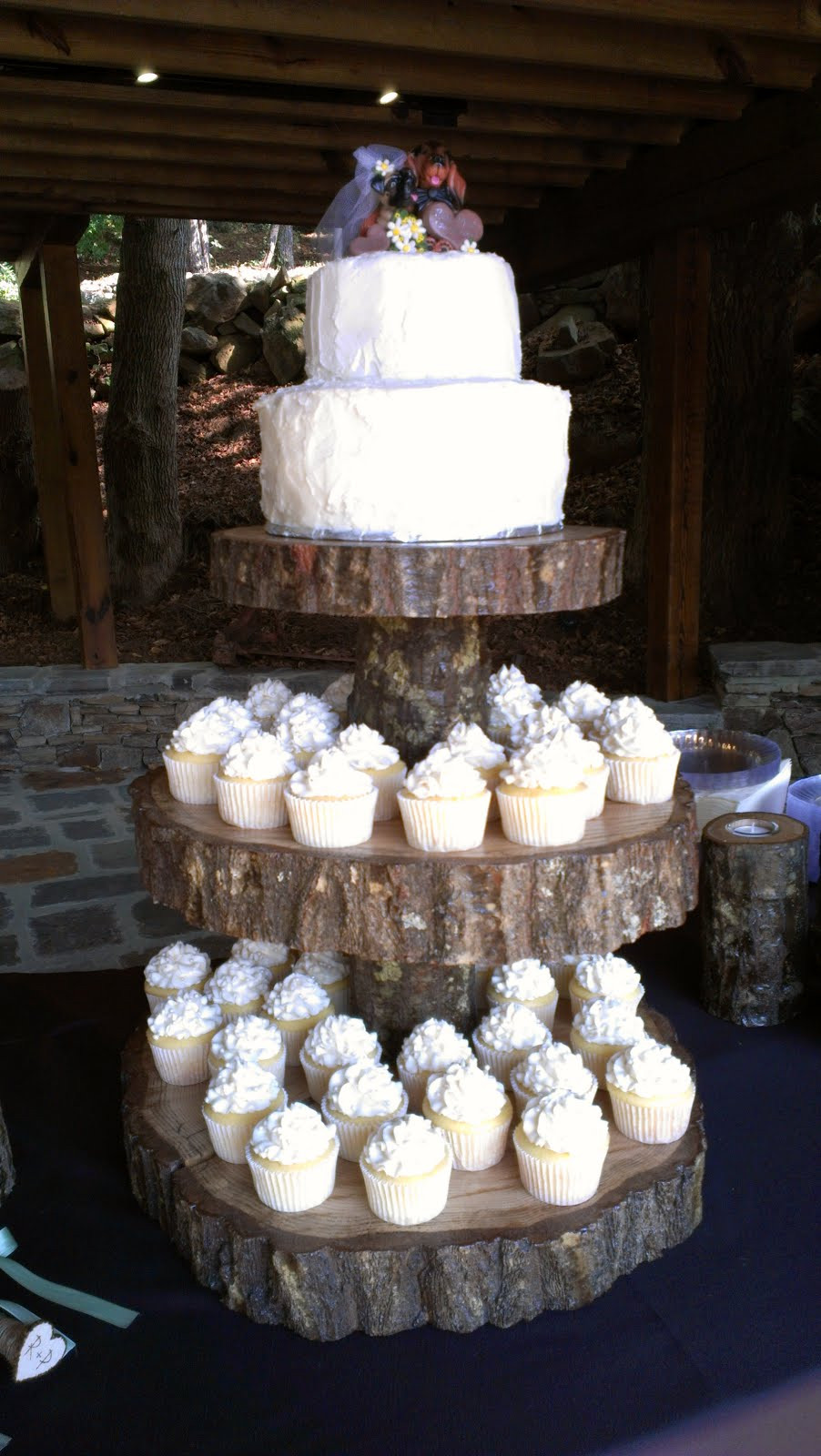 Rustic Wedding Cakes With Cupcakes
 Sarah s Sweet Cakes Rustic Wedding Cake & Cupcakes