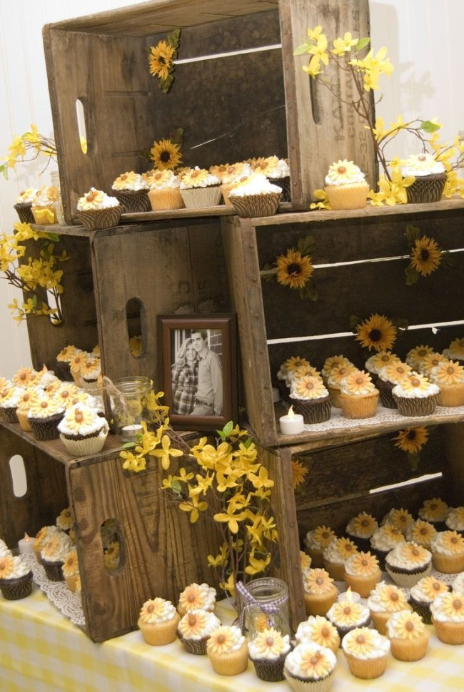 Rustic Wedding Cupcakes
 20 Great Ideas To Use Wooden Crates At Rustic Weddings