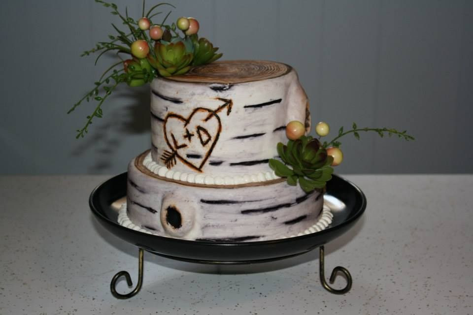 Rustic Wedding Shower Cakes
 Rustic wood wedding shower cake Cakes I ve made