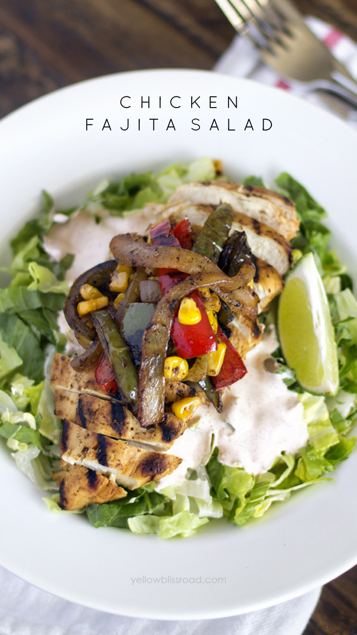 Salads Are Always A Healthy Alternative In A Restaurant.
 Chicken Fajita Salad Yellow Bliss Road