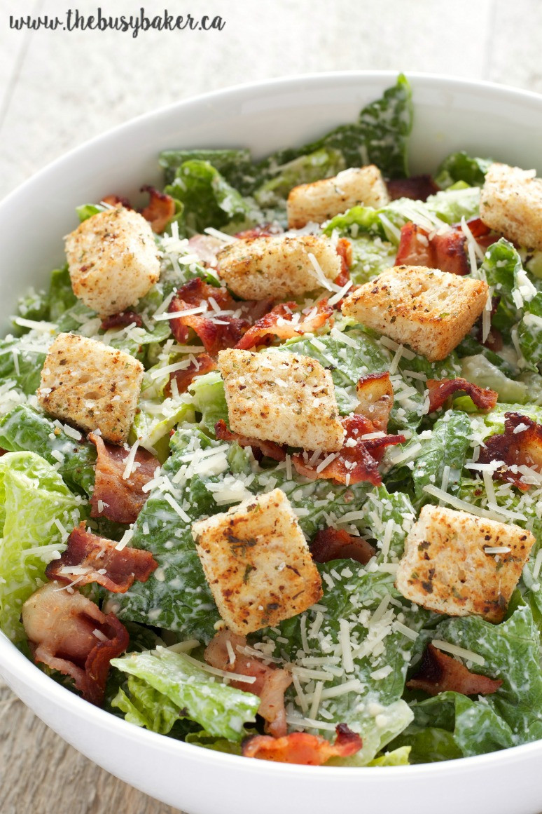 Salads Are Always A Healthy Alternative In A Restaurant.
 Greek Yogurt Caesar Salad The Busy Baker