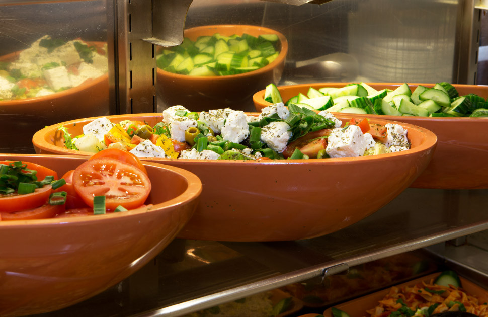 Salads Are Always A Healthy Alternative In A Restaurant.
 Pavilion Self Service Restaurant at the Royal National