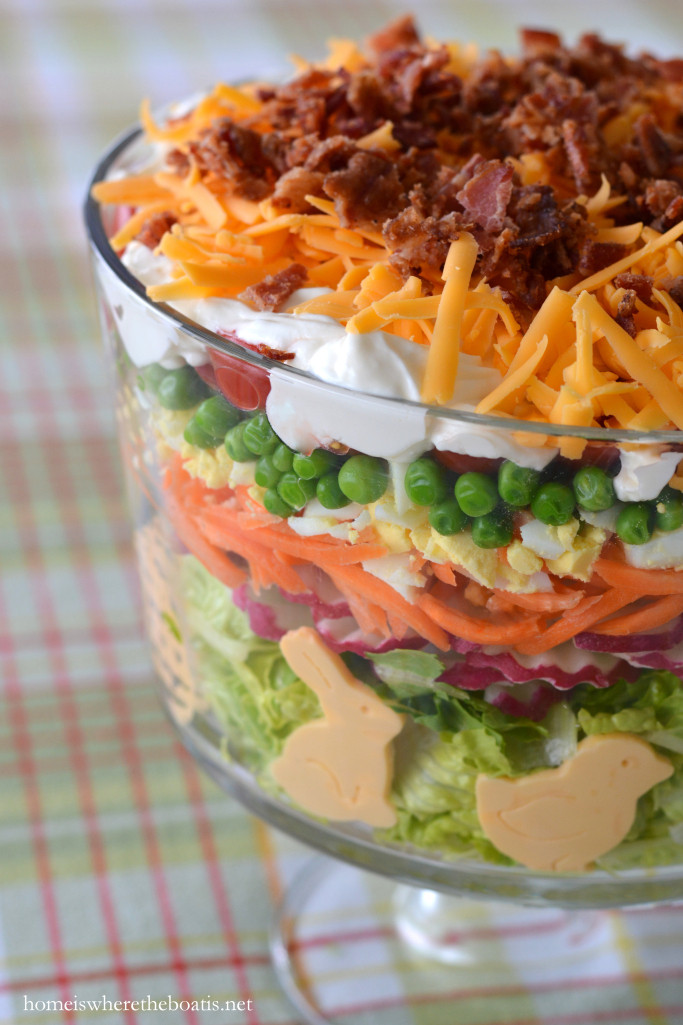 Salads For Easter Ham Dinner
 Layered Spring Salad for Easter – Home is Where the Boat Is