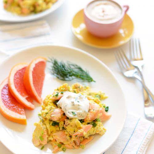 Salmon For Breakfast Healthy
 Dill Salmon Scramble Get Healthy U