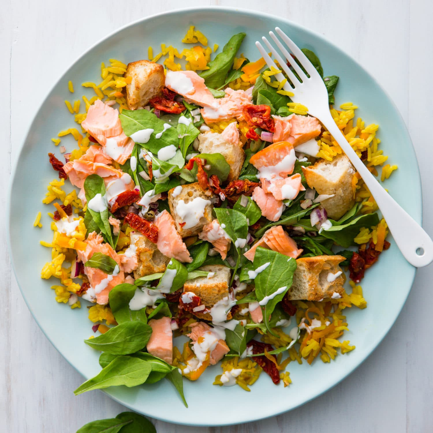 Salmon Salad Recipe Healthy
 Flaked Salmon Salad with Baked Rice