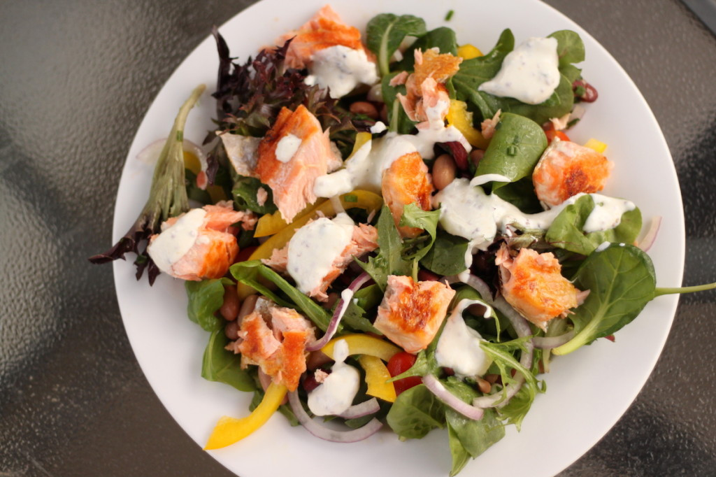 Salmon Salad Recipe Healthy
 Salmon Salad with Yoghurt Dressing Recipe The Healthy