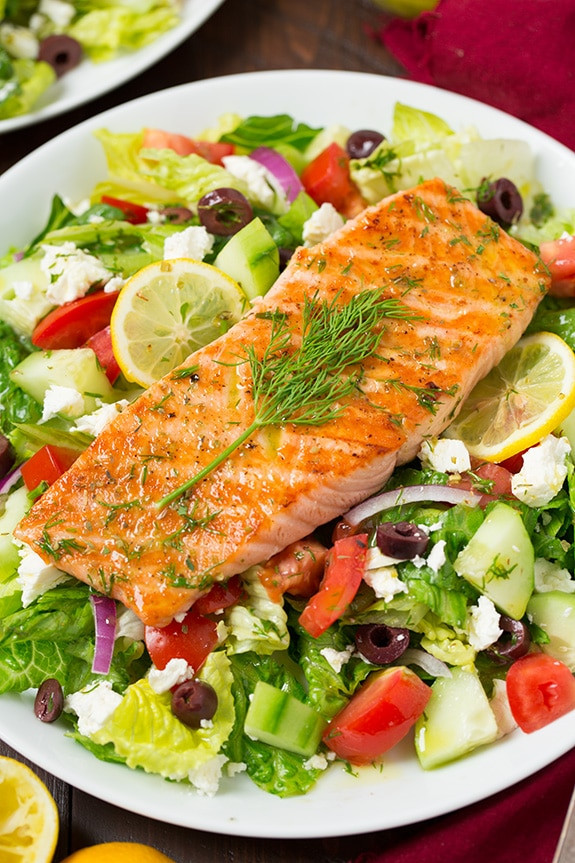 Salmon Salad Recipe Healthy
 Greek Salmon Salad Cooking Classy