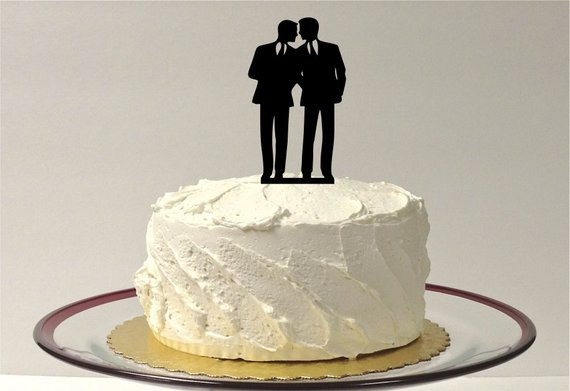 Same Sex Wedding Cakes
 MADE In USA Gay Wedding Cake Topper Same Cake Topper Gay