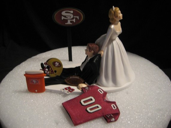 San Francisco Wedding Cakes
 San Francisco 49ers Wedding Cake Topper Bride Groom Jersey