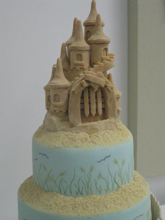 Sand Castle Wedding Cakes
 You have to see Sand Castle Wedding Cake by Gina Simpson