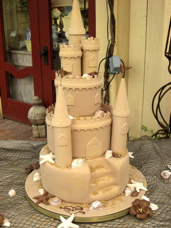 Sand Castle Wedding Cakes
 17 Best images about Sand castle wedding cake on Pinterest
