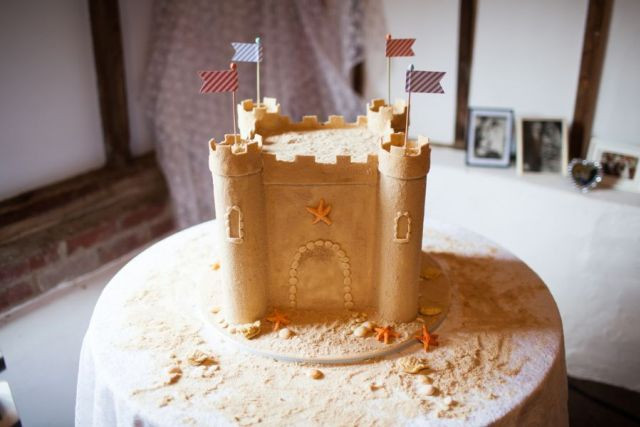 Sandcastle Wedding Cakes
 Ten Super Cool Beach & British Seaside Themed Wedding
