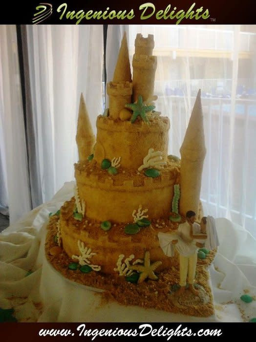 Sandcastle Wedding Cakes
 Sandcastle Wedding Cake cake by Ingenious Delights