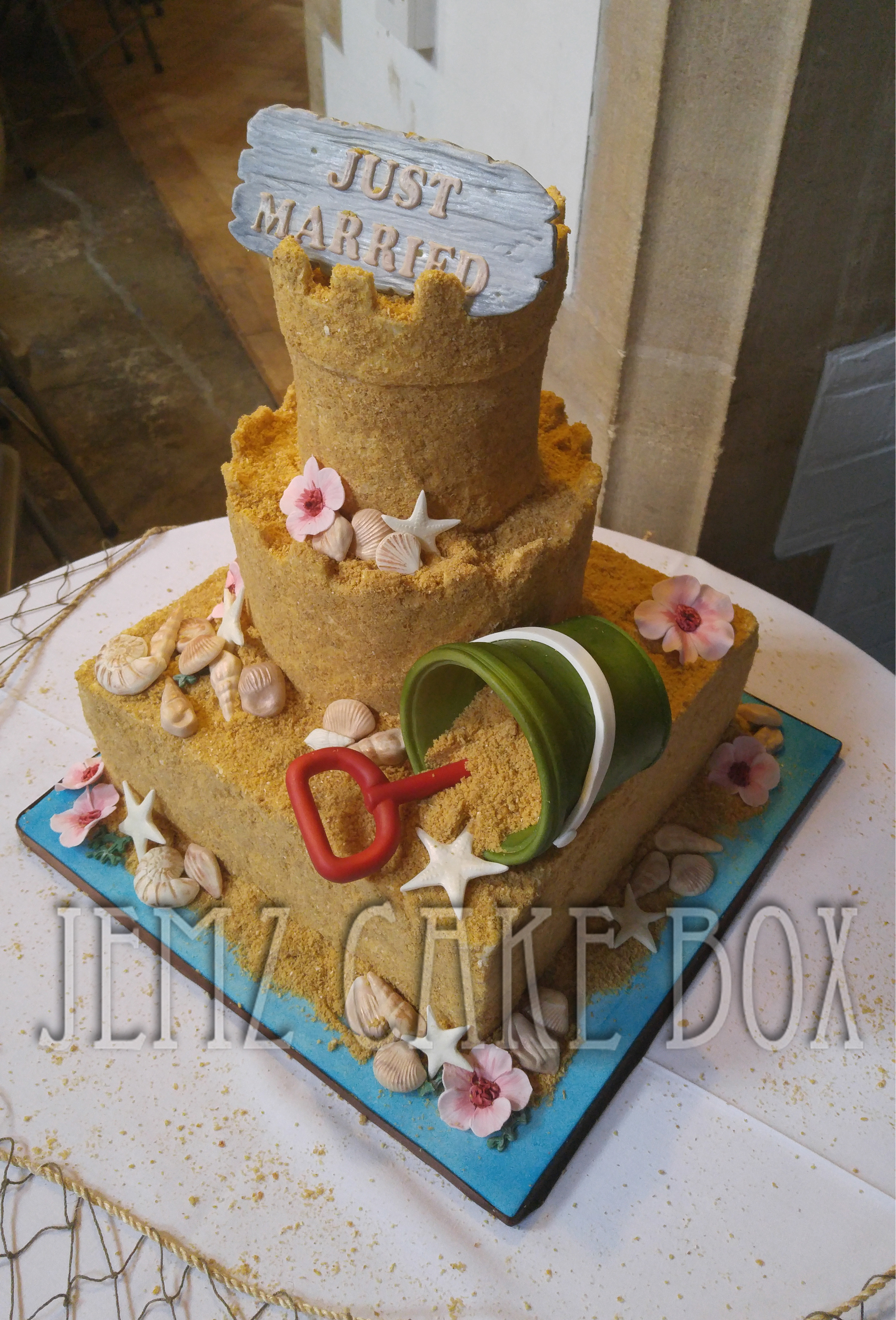 Sandcastle Wedding Cakes
 Sandcastle Themed Wedding Cake