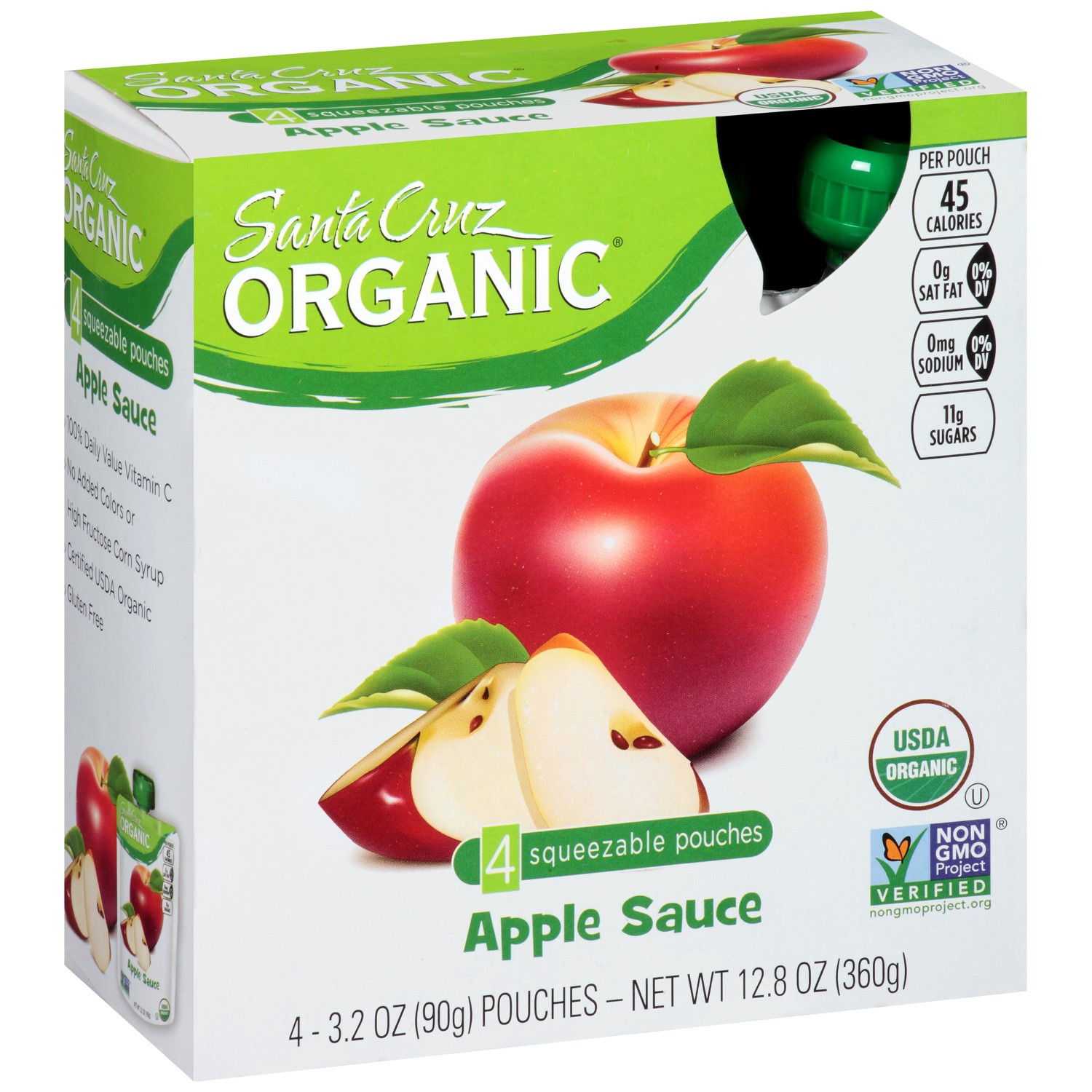 Santa Cruz Organic Applesauce
 Santa Cruz Organic Apple Sauce Original 4 Pouches