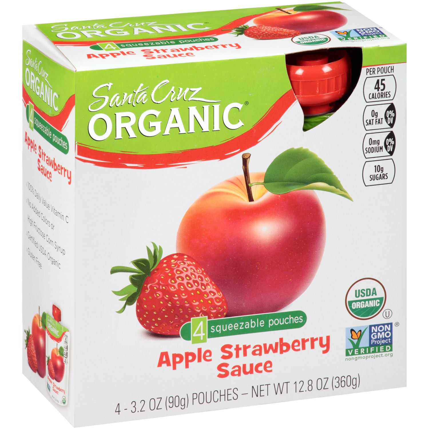 Santa Cruz Organic Applesauce
 Santa Cruz Organic Apple Sauce Apple Strawberry 4 Pouches