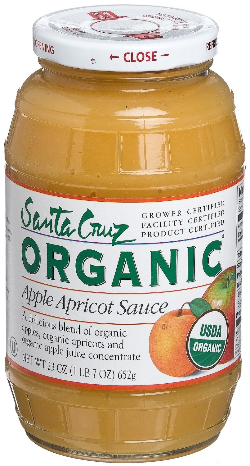 Santa Cruz Organic Applesauce
 Santa Cruz Organic Apple Apricot Sauce Jar 23 Oz