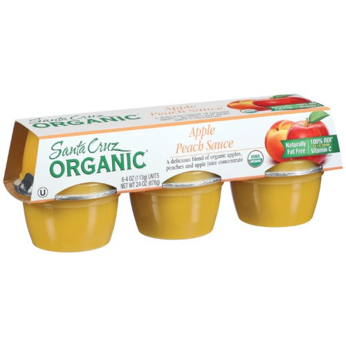 Santa Cruz Organic Applesauce
 Santa Cruz Organic Apple Peach Sauce 4 Ounce 6 Count