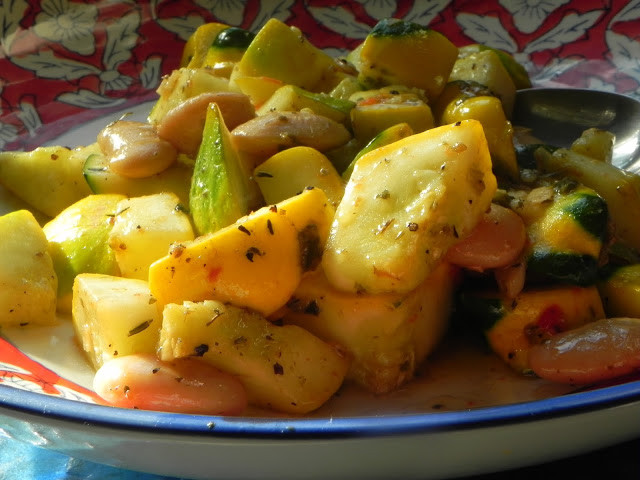 Sauteed Summer Squash
 Let Them Eat Healthy White Bean & Summer Squash Saute