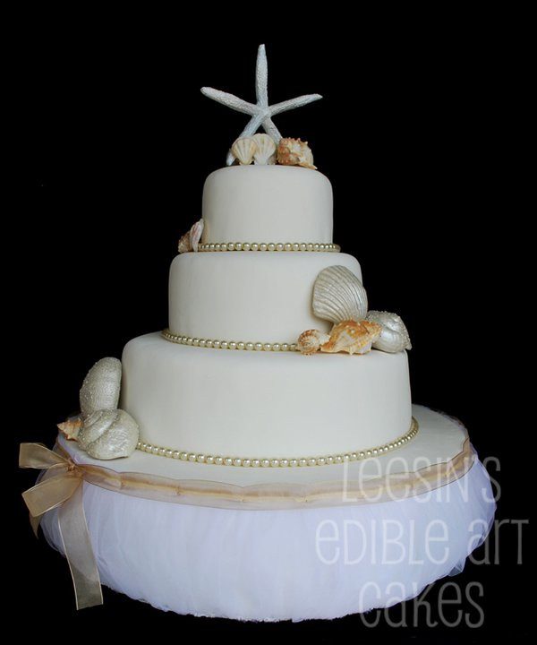 Seashell Wedding Cakes
 Penang Wedding Cakes by Leesin Seashell Wedding Cake