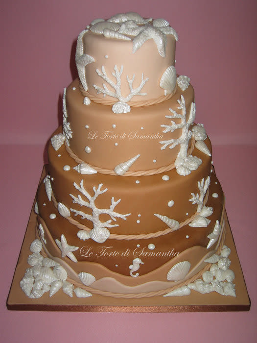 Seashell Wedding Cakes
 SeaShell Wedding Cake Cake by Samantha Camedda CakesDecor