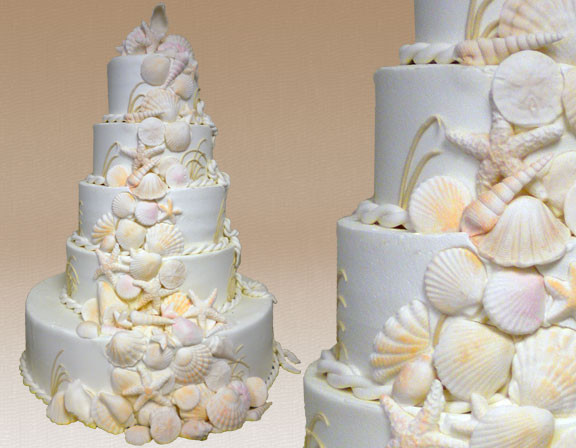 Seashells Wedding Cakes
 Seashell Wedding Cakes Montilio s Baking pany