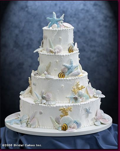 Seashells Wedding Cakes
 Pinterest • The world’s catalog of ideas