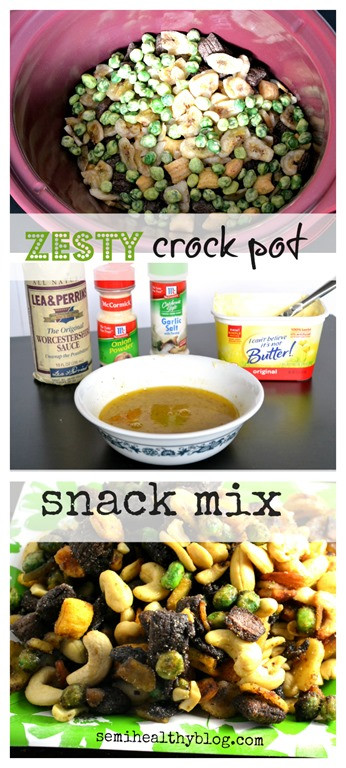 Semi Healthy Snacks
 Zesty Crock Pot Snack Mix