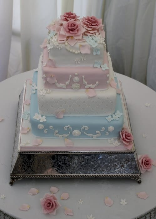 Shabby Chic Wedding Cakes
 Fallen Rose Shabby Chic wedding cake Cake by Helen