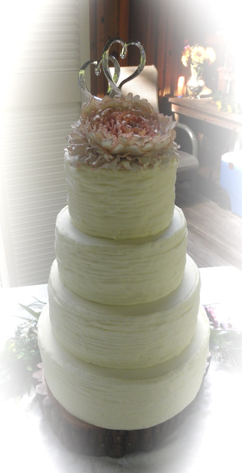 Shabby Chic Wedding Cakes
 Sweet T s Cake Design Shabby Chic Peony Rustic Wedding Cake