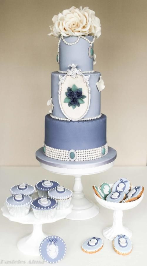 Shabby Sheek Wedding Cakes
 Shabby Wedding Shabby Chic Blue Wedding Cake