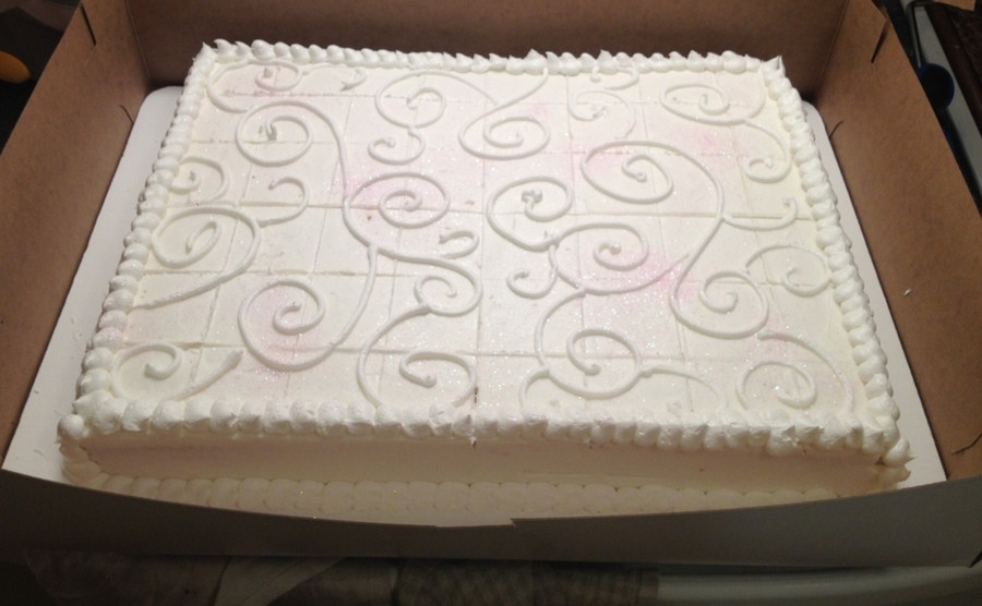 Sheet Cakes For Wedding
 Swirls Sheet Cake CakeCentral