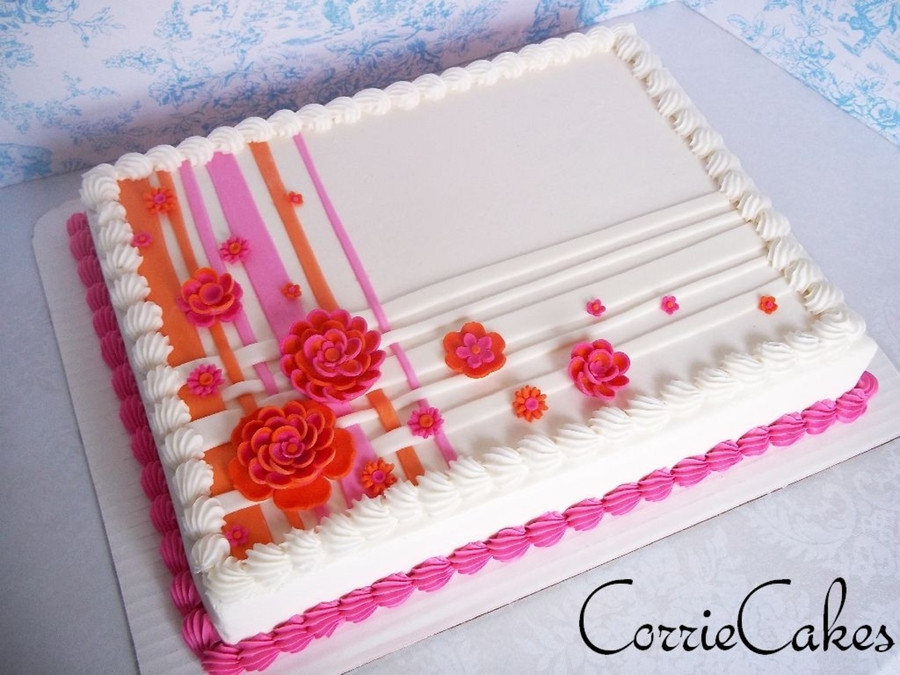 Sheet Cakes For Wedding
 Wedding Sheet Cake CakeCentral