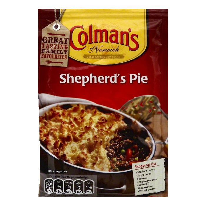 Shepherd'S Pie Healthy
 Colmans Recipe Mix Shepherd s Pie