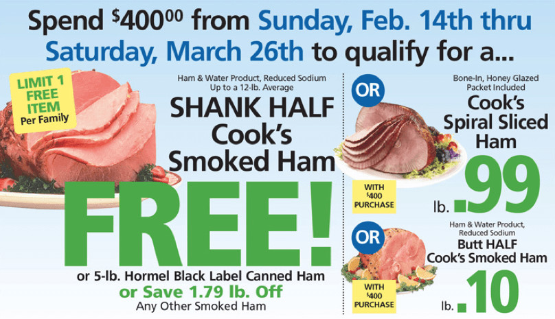 Shoprite Free Ham Easter
 ShopRite Holiday Dinner Promo Earn a FREE Turkey Ham