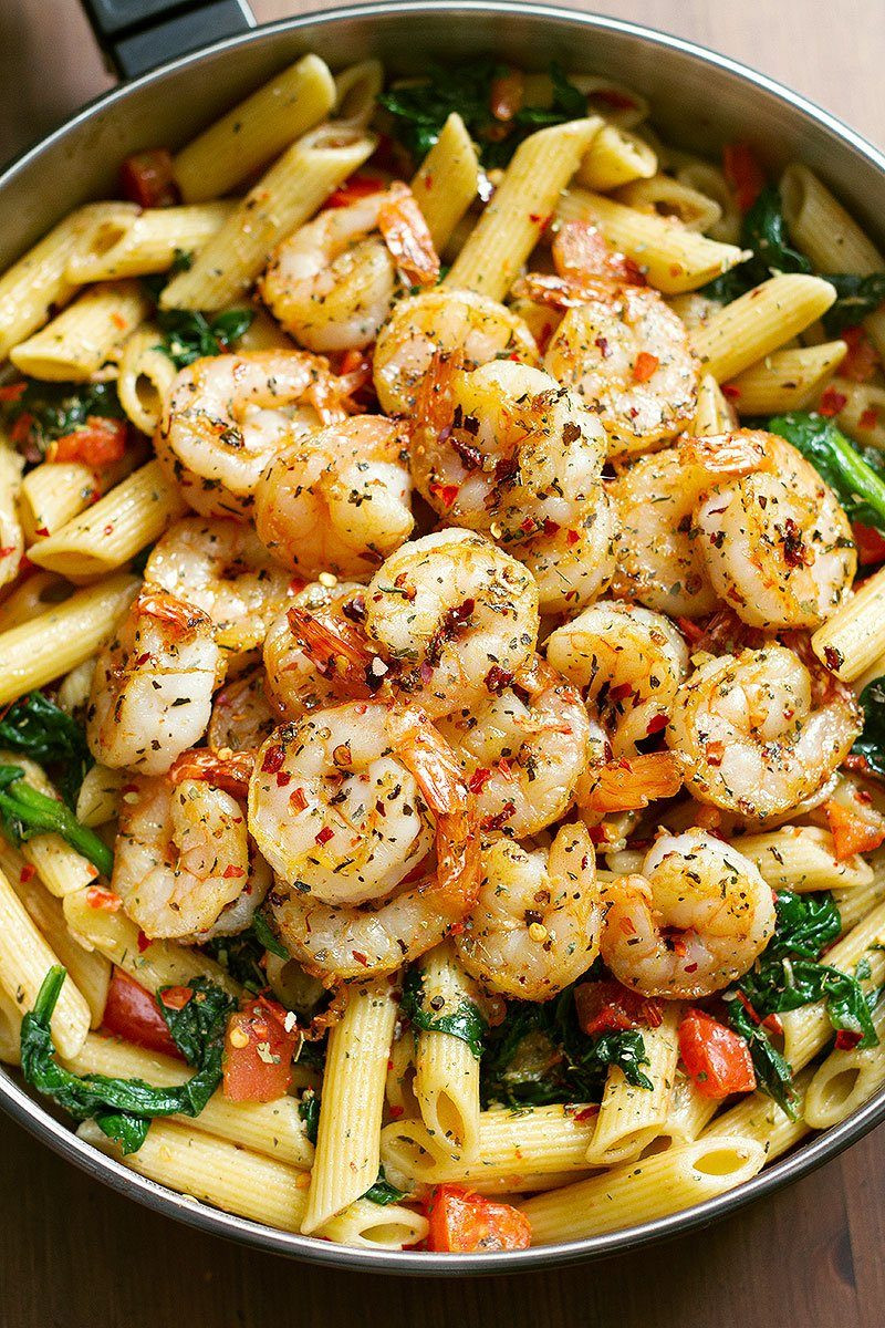 Shrimp Pasta Recipes Healthy
 Shrimp Pasta Recipe with Tomato and Spinach — Eatwell101