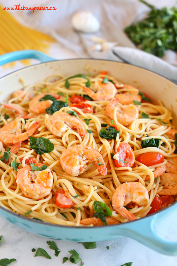 Shrimp Pasta Recipes Healthy
 Easy Healthy Shrimp Scampi The Busy Baker