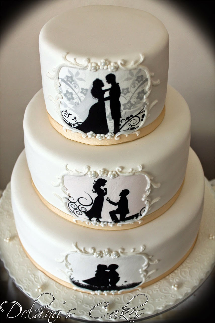 Silhouette Wedding Cakes
 Delana s Cakes Silhouette Wedding Cake