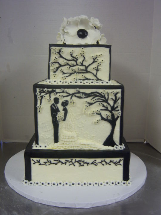 Silhouette Wedding Cakes
 silhouette wedding cake Cake by sweettooth CakesDecor