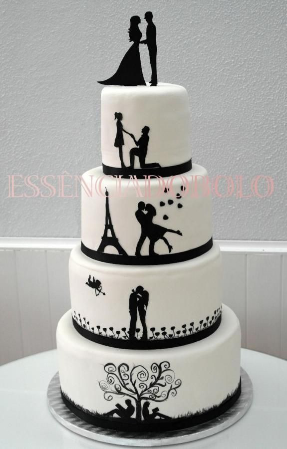 Silhouette Wedding Cakes
 20 best ideas about Silhouette Wedding Cake on Pinterest