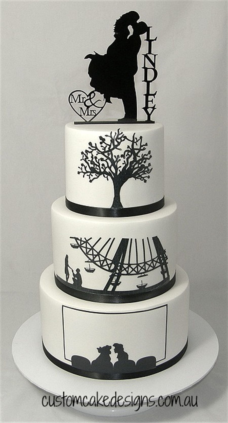 Silhouette Wedding Cakes
 Silhouette Wedding Cake CakeCentral