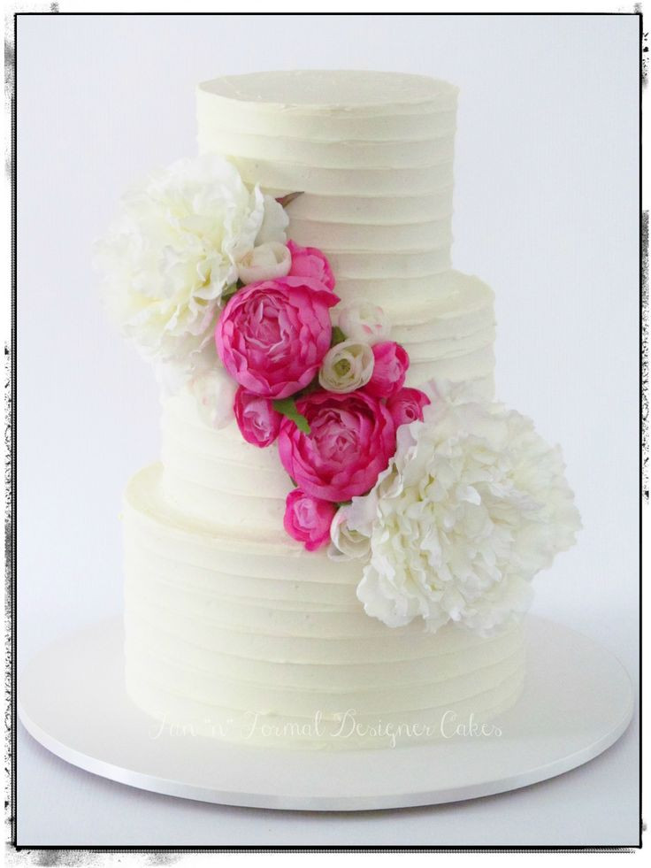 Silk Flowers For Wedding Cakes
 147 best Wedding and Engagement Cakes images on Pinterest