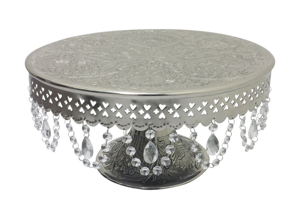 Silver Cake Stands For Wedding Cakes
 GiftBay Wedding Cake Stand Round Pedestal Silver 18" With